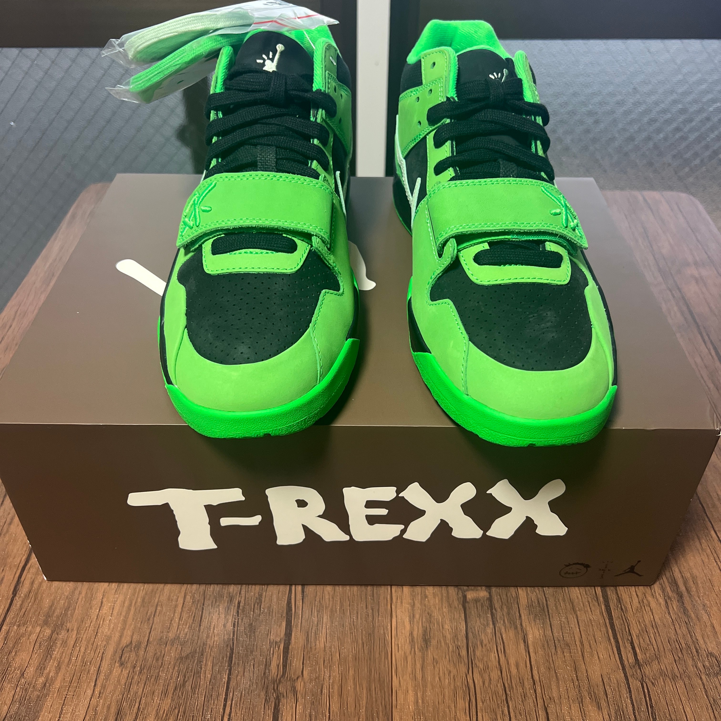 Travis Scott × Nike Jordan Jumpman Jack CJ1 T-Rexx "Green Spark"