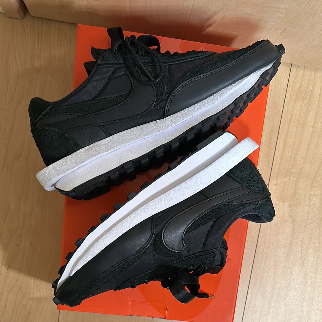 sacai × Nike LDV Waffle "Triple Black"