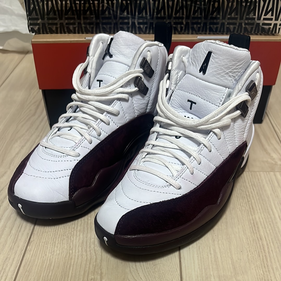 A Ma Maniere × Nike Women's Air Jordan 12 "White and Burgundy Crush"