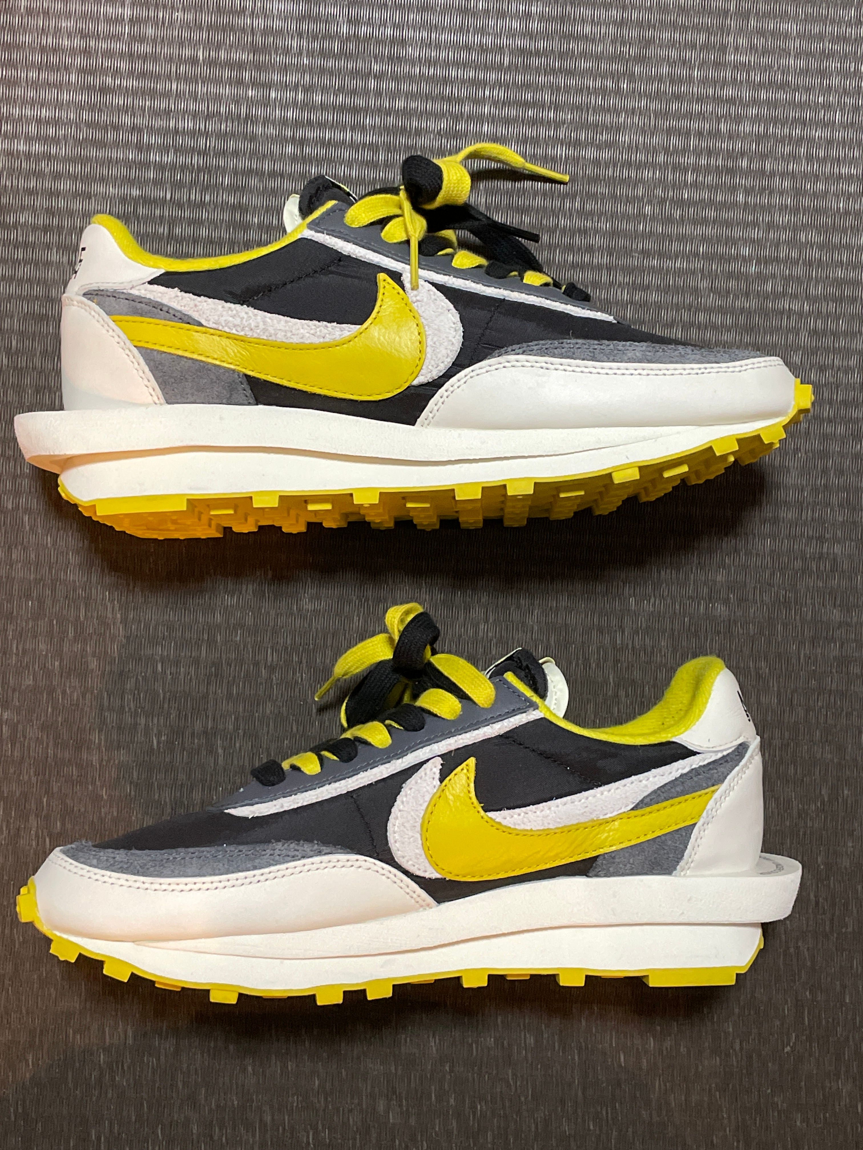 UNDERCOVER × sacai × Nike LD Waffle "Black/Sail-Dark Grey-Bright Citron"