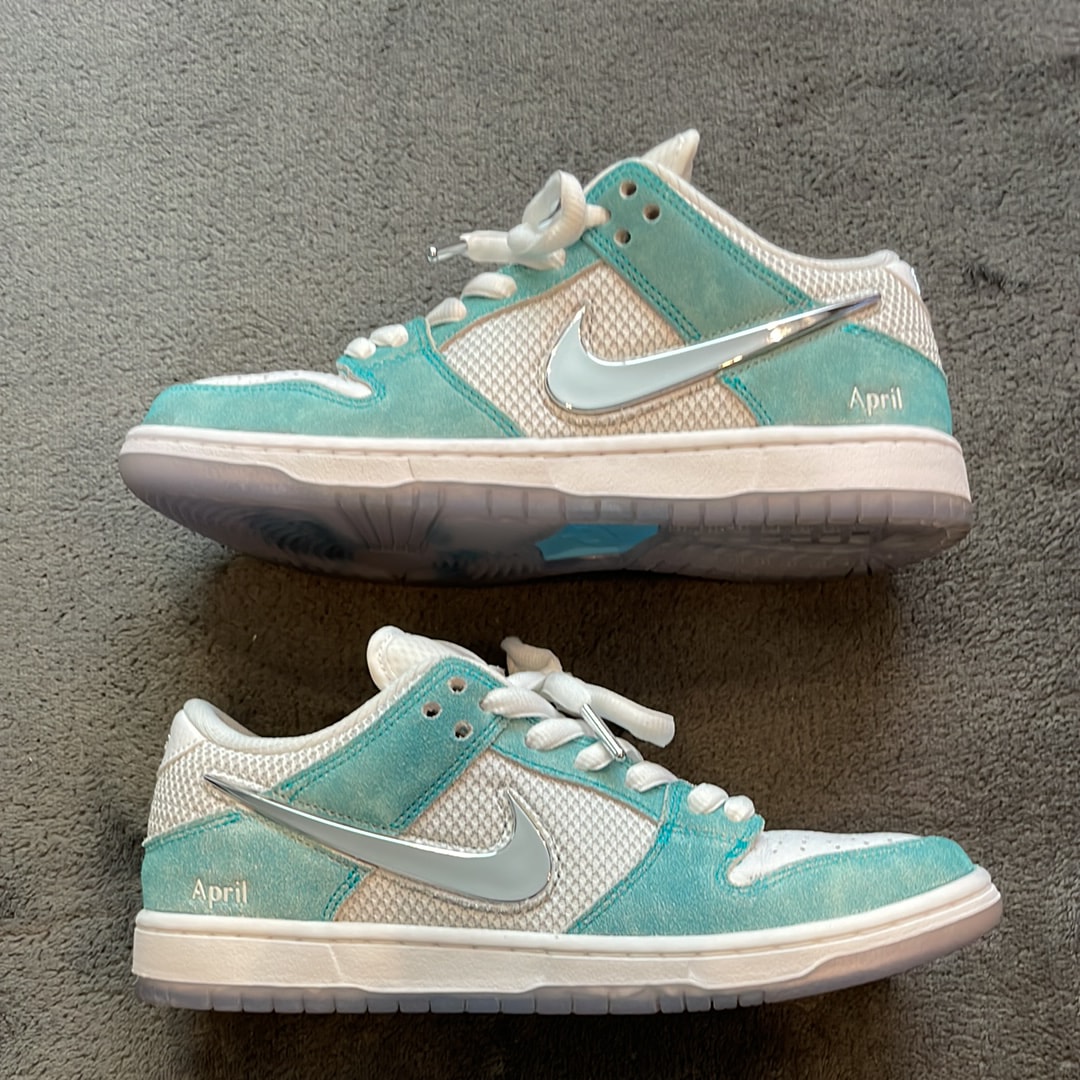 APRIL SKATEBOARDS × Nike SB Dunk Low Pro QS "White and Multi-Color"