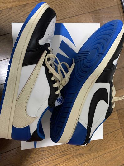 Travis Scott × fragment design × Nike Air Jordan 1 Low OG SP "Military Blue"