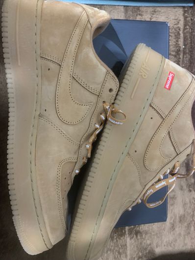 Supreme × Nike Air Force 1 Low "Flax/Wheat"