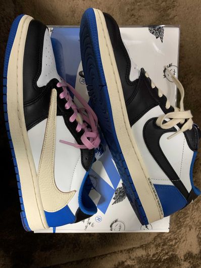 Travis Scott × fragment design × Nike Air Jordan 1 Low OG SP "Military Blue"