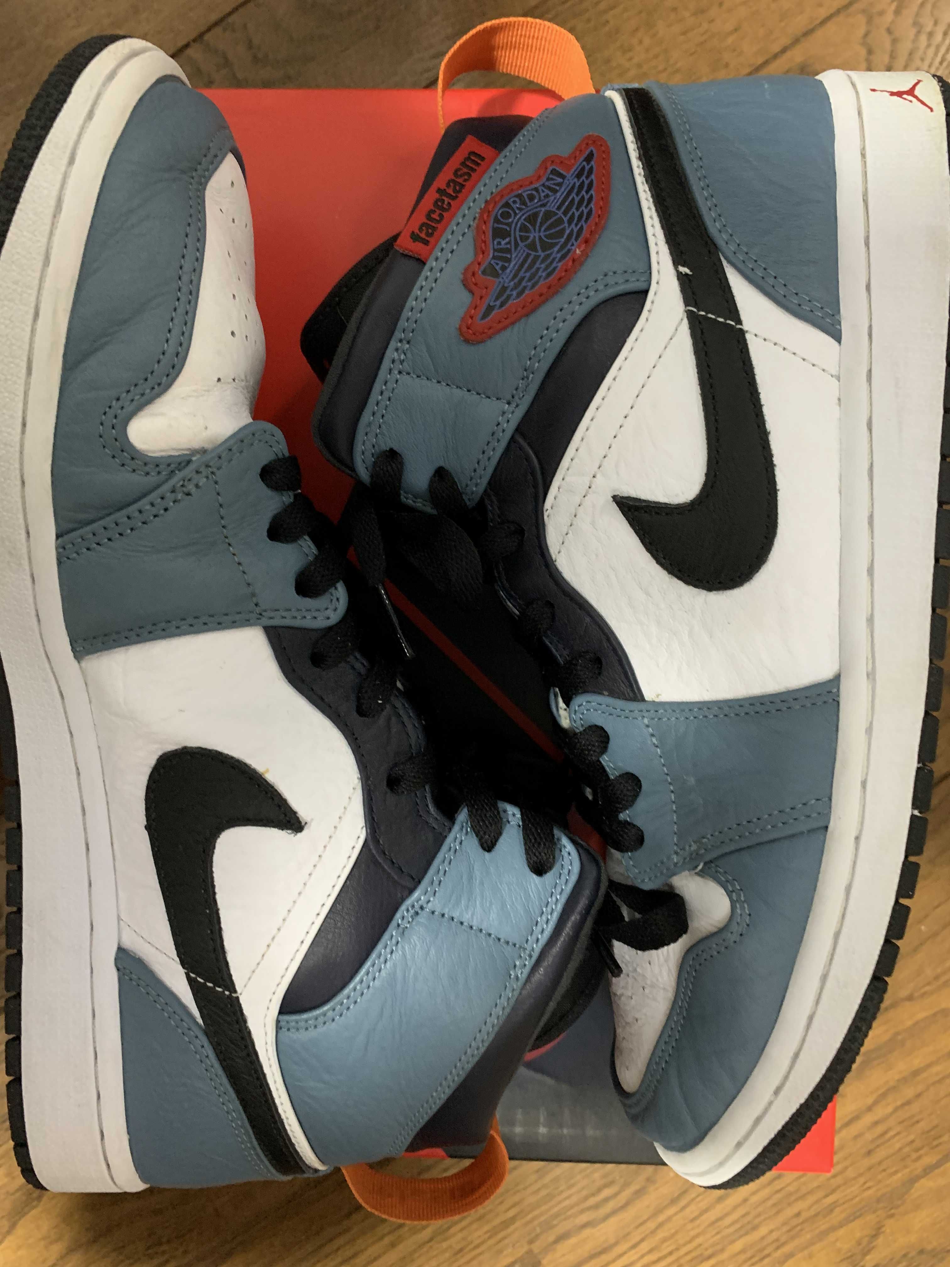 FACETASM × Nike Air Jordan 1 Mid "White/Navy"