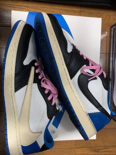 Travis Scott × fragment design × Nike Air Jordan 1 Low OG SP "Military Blue"