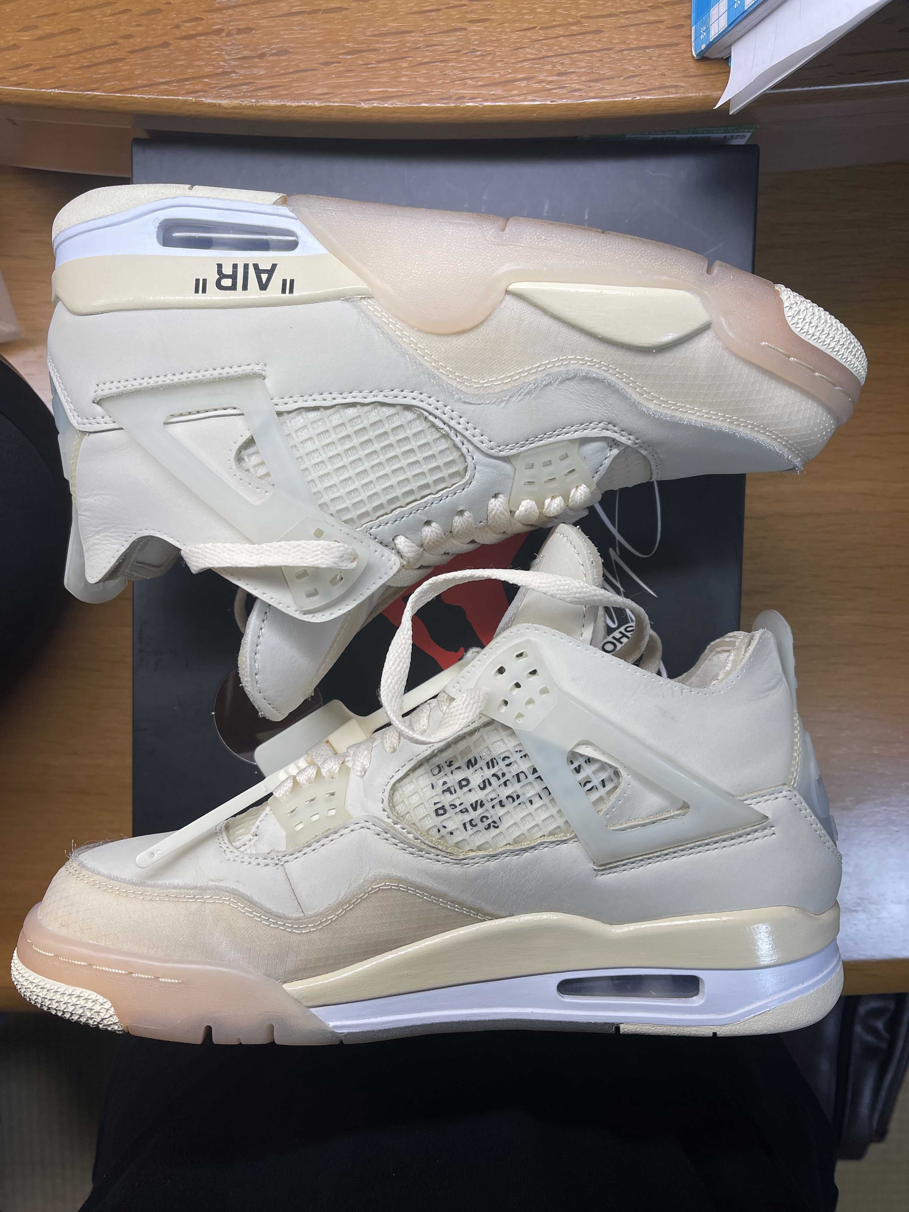 Off-White × Nike Women's Air Jordan 4 SP "Sail"