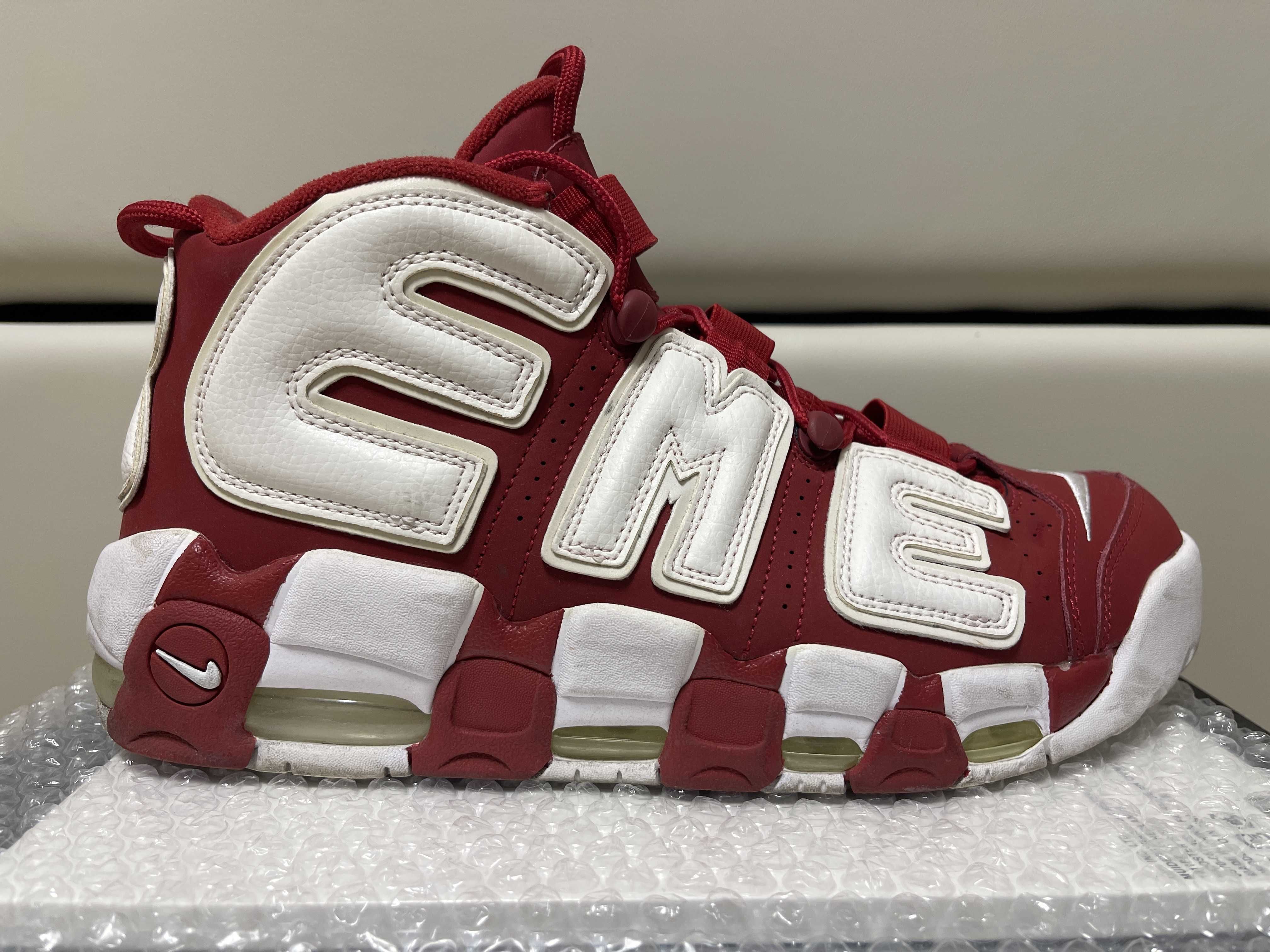 Supreme × Nike Air More Uptempo "White/Red"