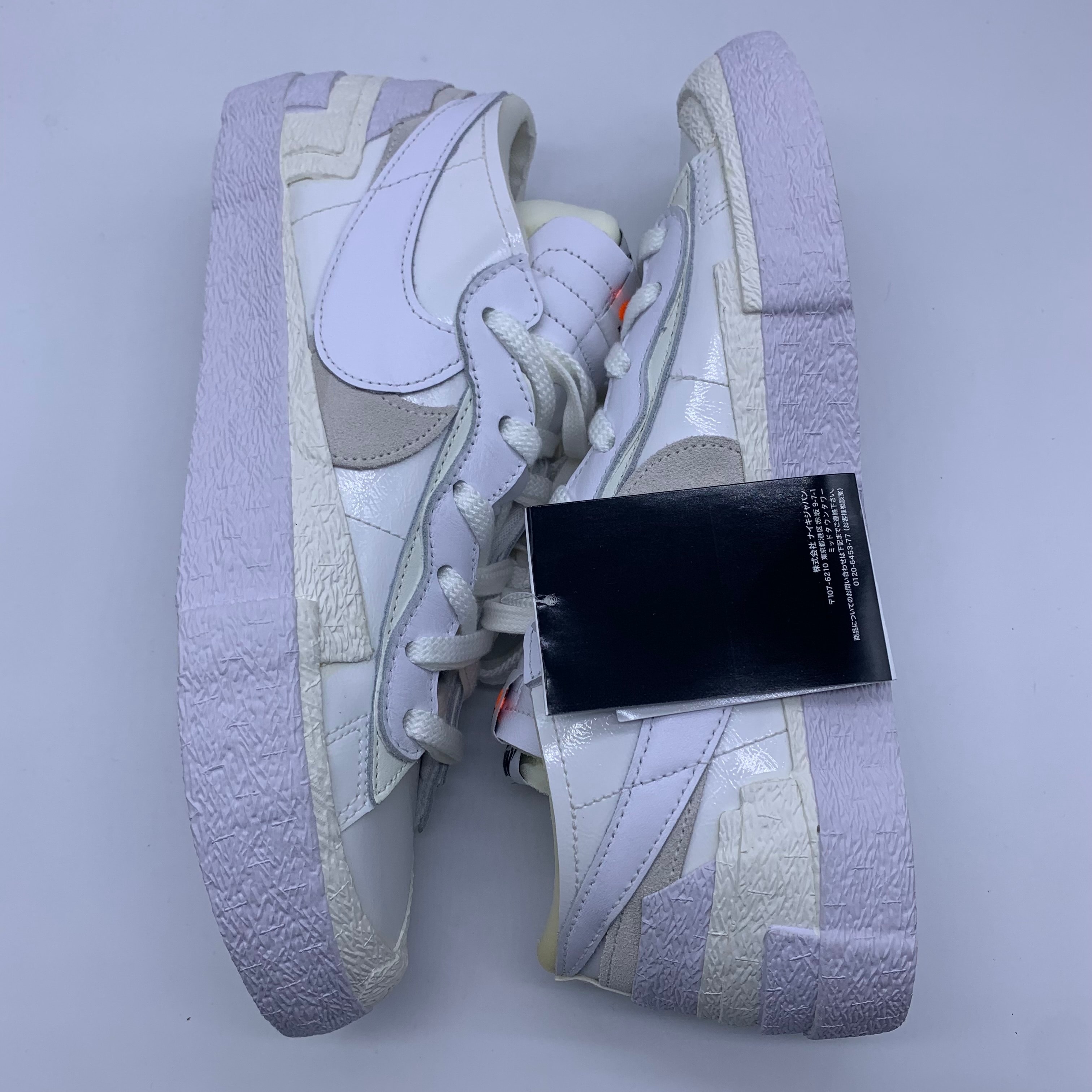 sacai × Nike Blazer Low "White Patent Leather"