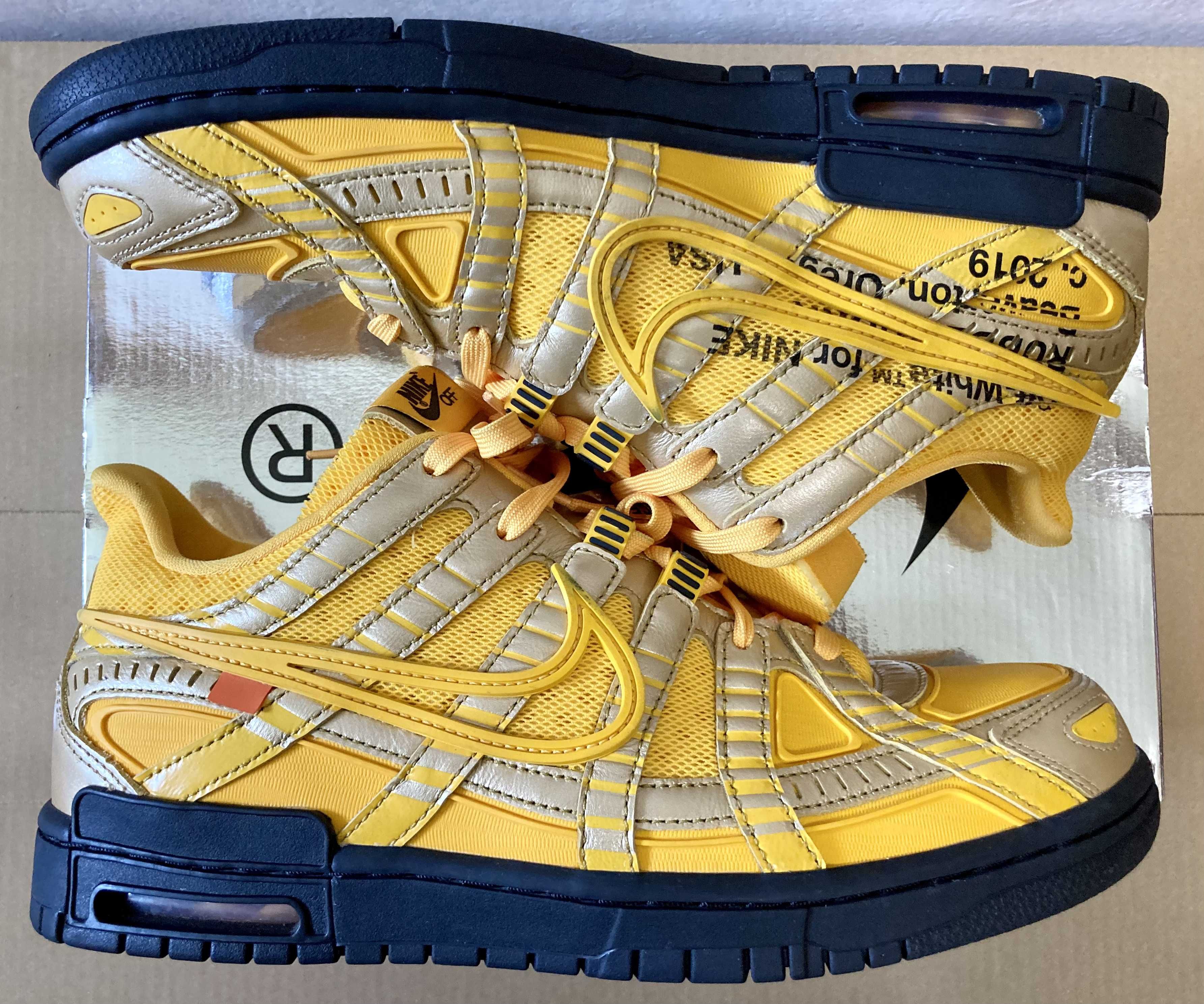 Off-White × Nike Air Rubber Dunk "University Gold"