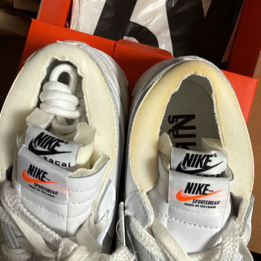 sacai × Nike Blazer Low "White Patent Leather"