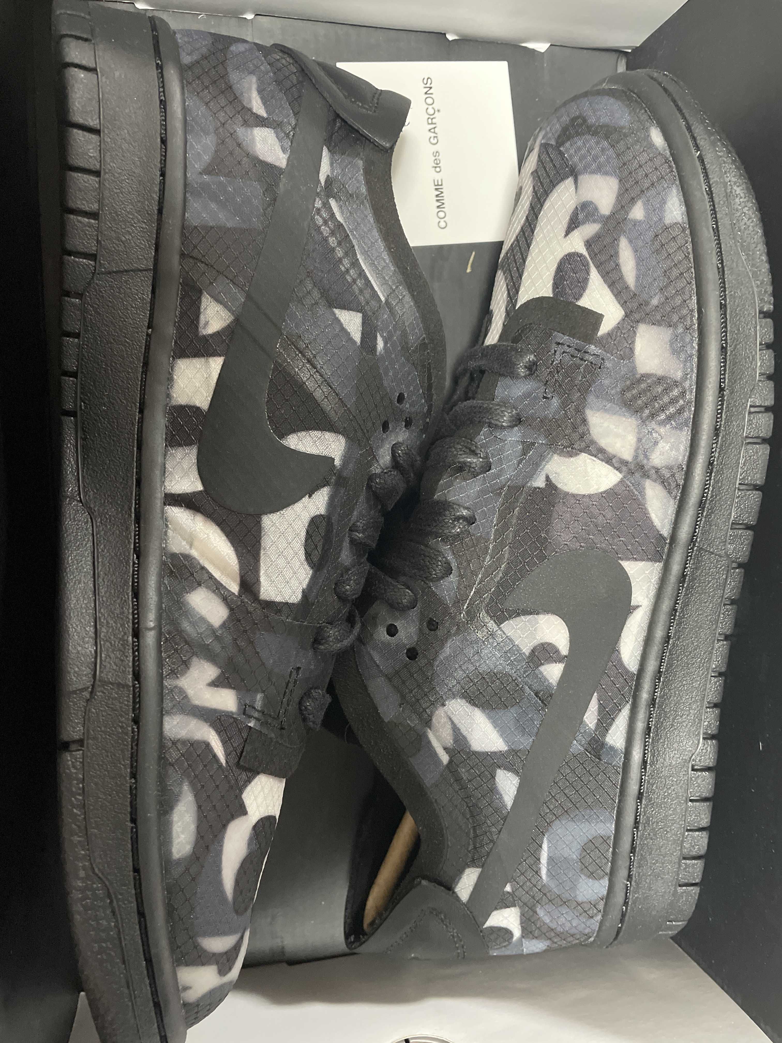 COMME des GARCONS × NIKE DUNK LOW Women's "BLACK/BLACK"