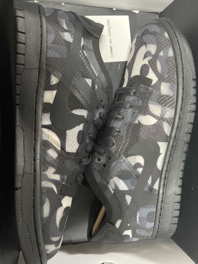 COMME des GARCONS × NIKE DUNK LOW Women's "BLACK/BLACK"