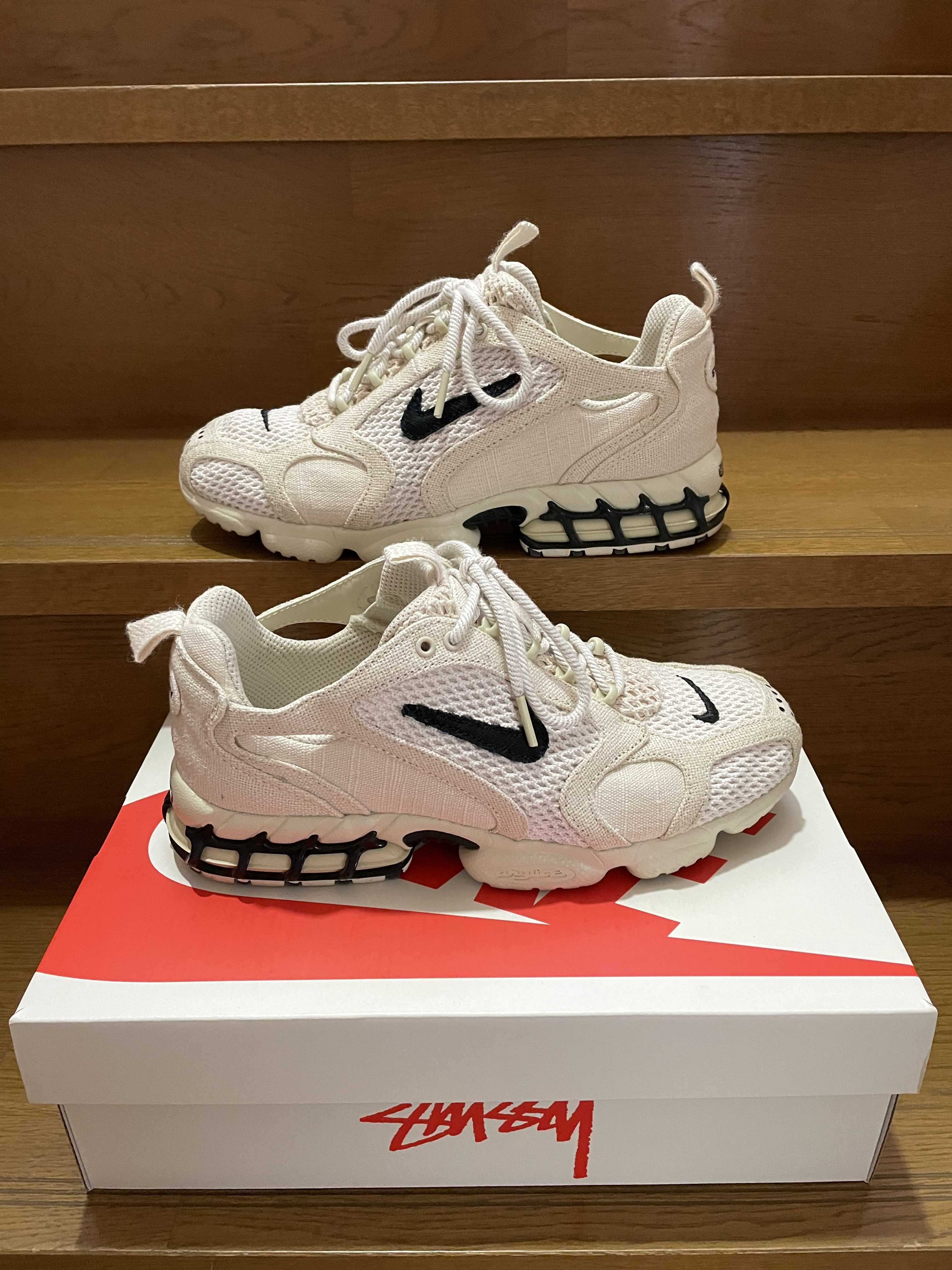 Stussy × Nike Air Zoom Spiridon CG 2 "Fossil/Black"