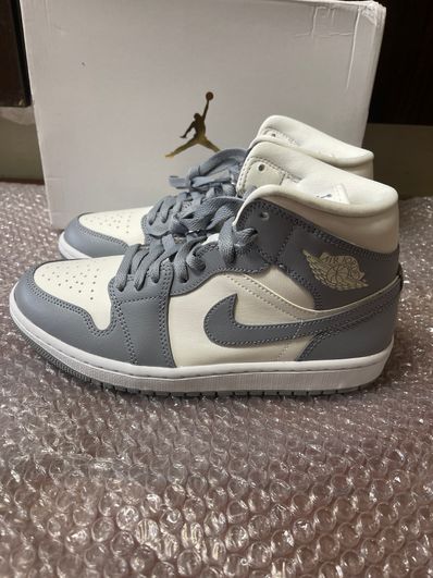 Nike Women's Air Jordan 1 Mid "Grey/Sail"