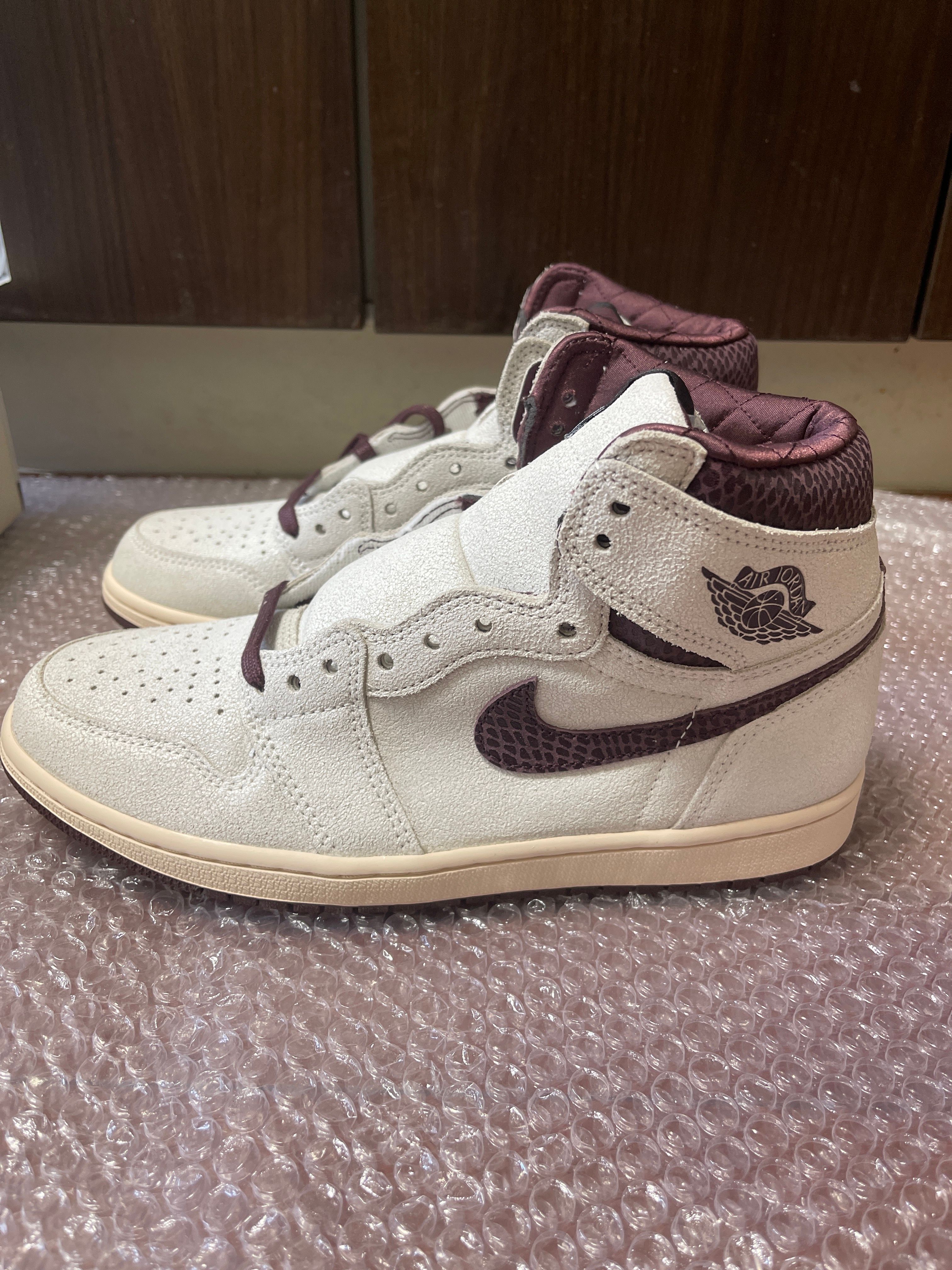 A Ma Maniere × Nike Air Jordan 1 Retro High OG "Sail and Burgundy"