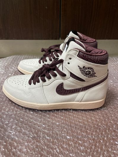 A Ma Maniere × Nike Air Jordan 1 Retro High OG "Sail and Burgundy"