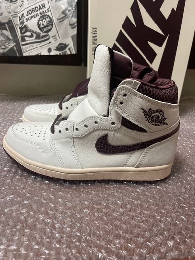A Ma Maniere × Nike Air Jordan 1 Retro High OG "Sail and Burgundy"