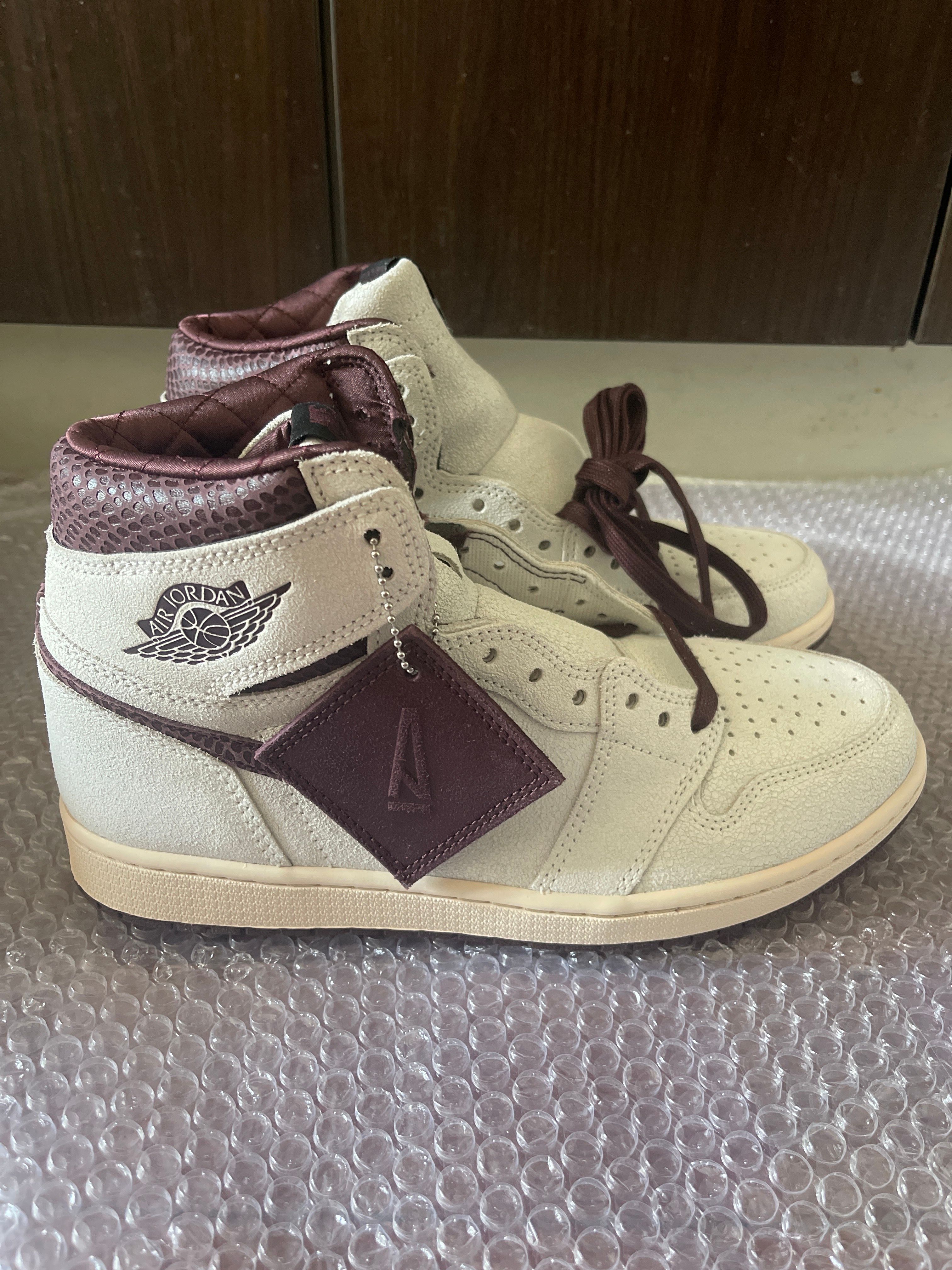 A Ma Maniere × Nike Air Jordan 1 Retro High OG "Sail and Burgundy"