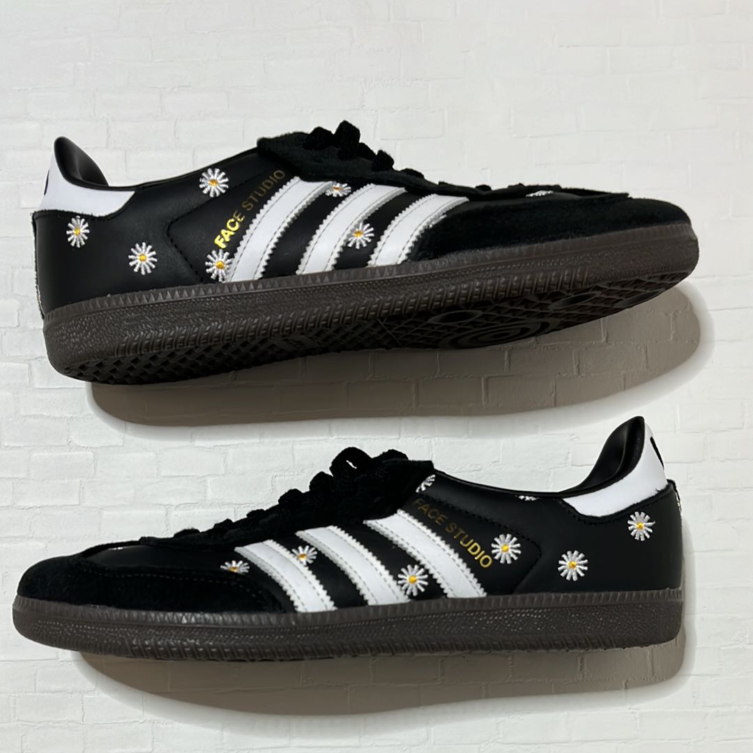 atmos × FACE × adidas Samba "Core Black/Footwear White"