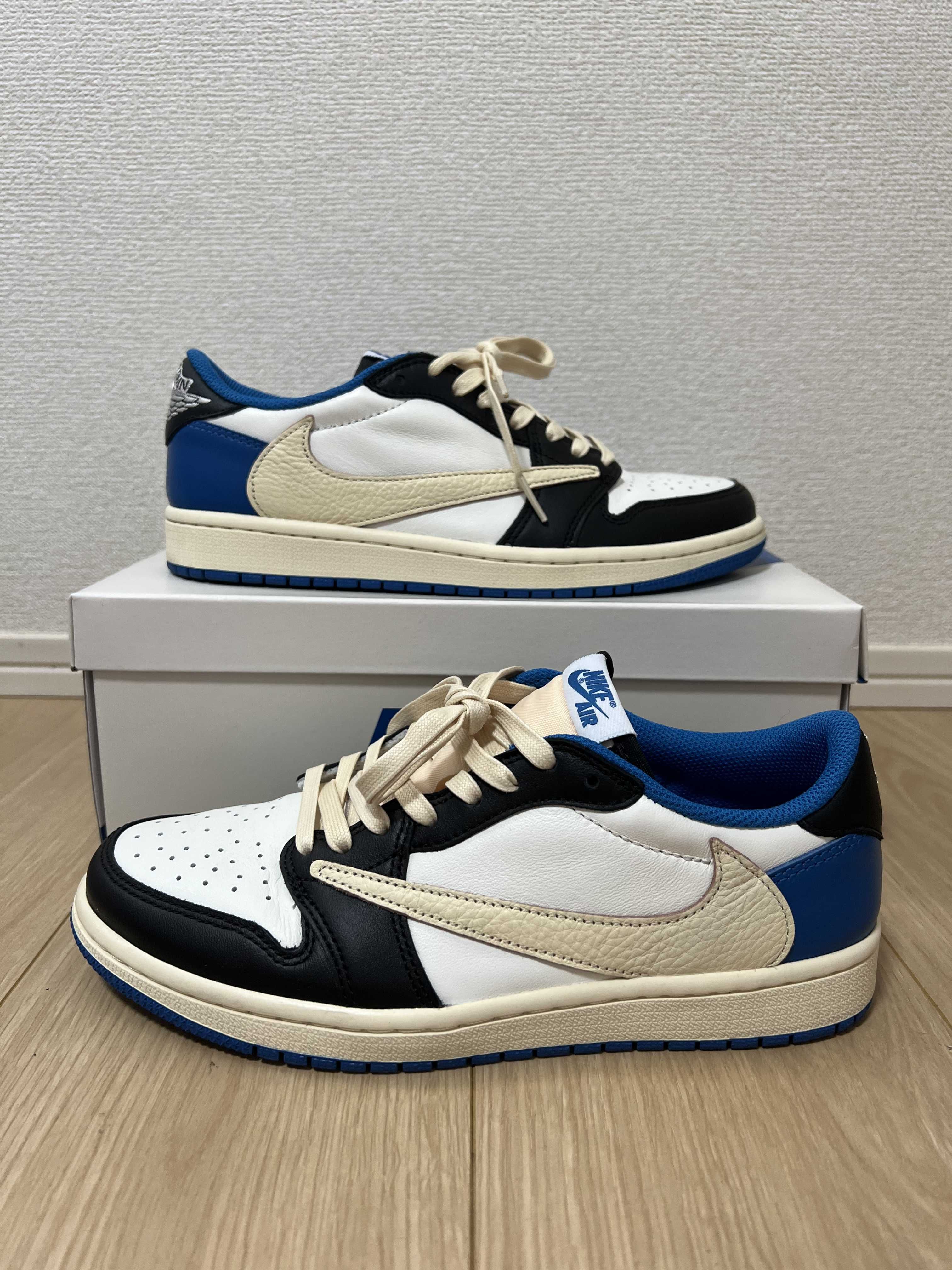 Travis Scott × fragment design × Nike Air Jordan 1 Low OG SP "Military Blue"
