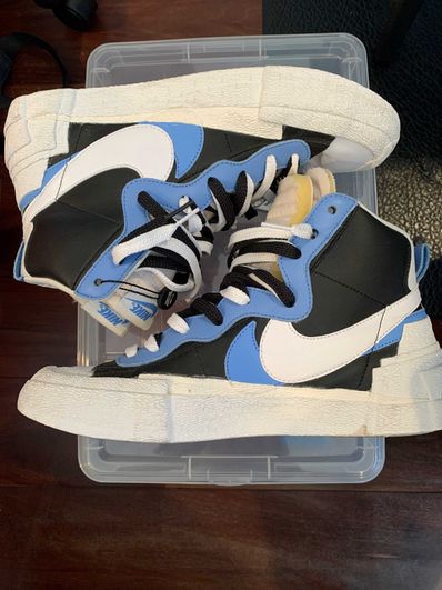 sacai × NIKE BLAZER MID "BLACK / BLUE"