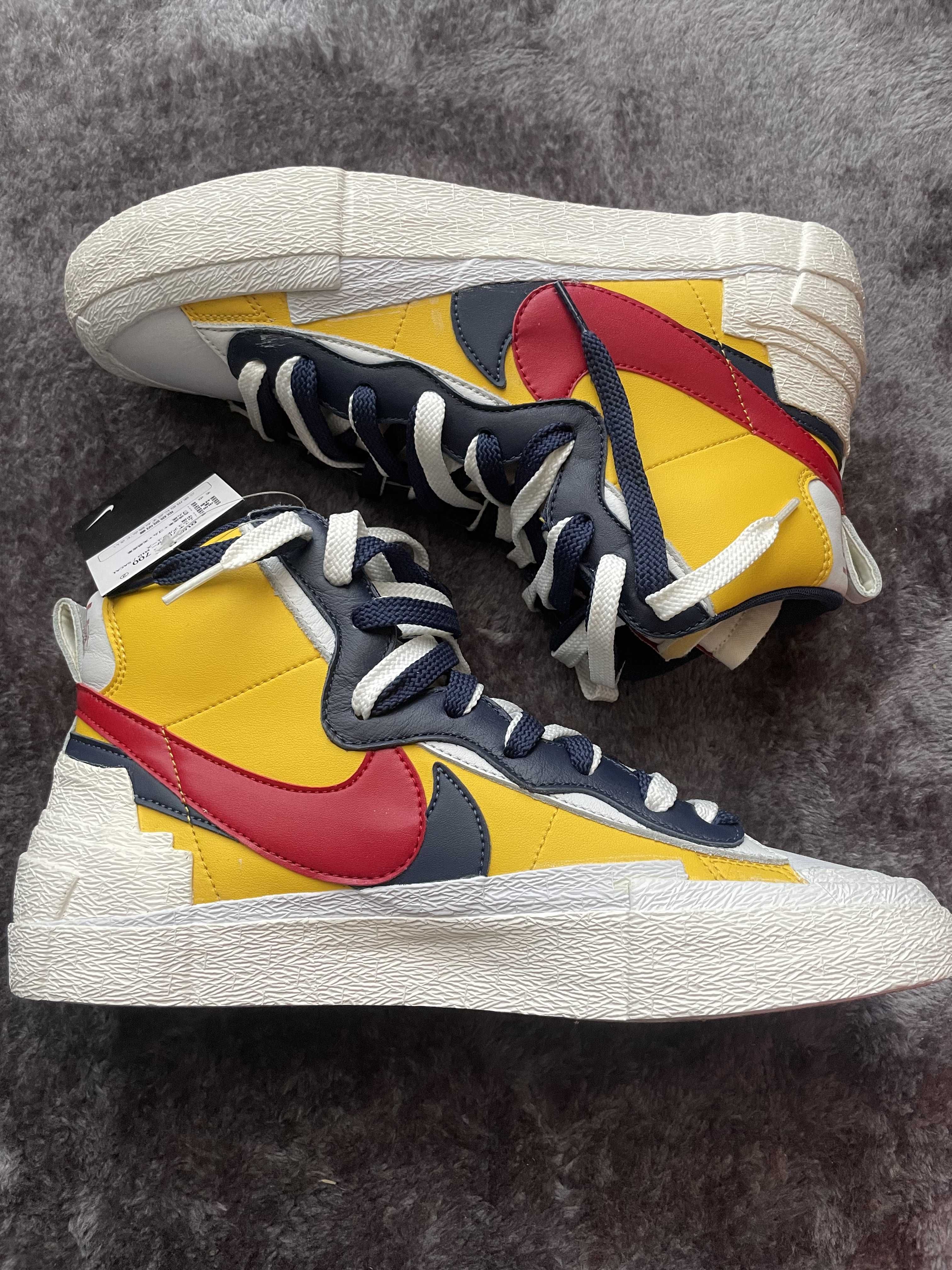 sacai × Nike Blazer Mid "Varsity Maize/Varsity Red"