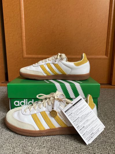 Sporty & Rich × adidas Samba OG "White/Bold Gold"