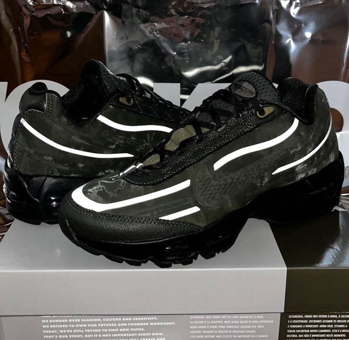 Worksout × Nike Air Max 95 Big Bubble "Uniform/Medium Olive and Sequoia"