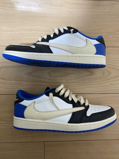 Travis Scott × fragment design × Nike Air Jordan 1 Low OG SP "Military Blue"
