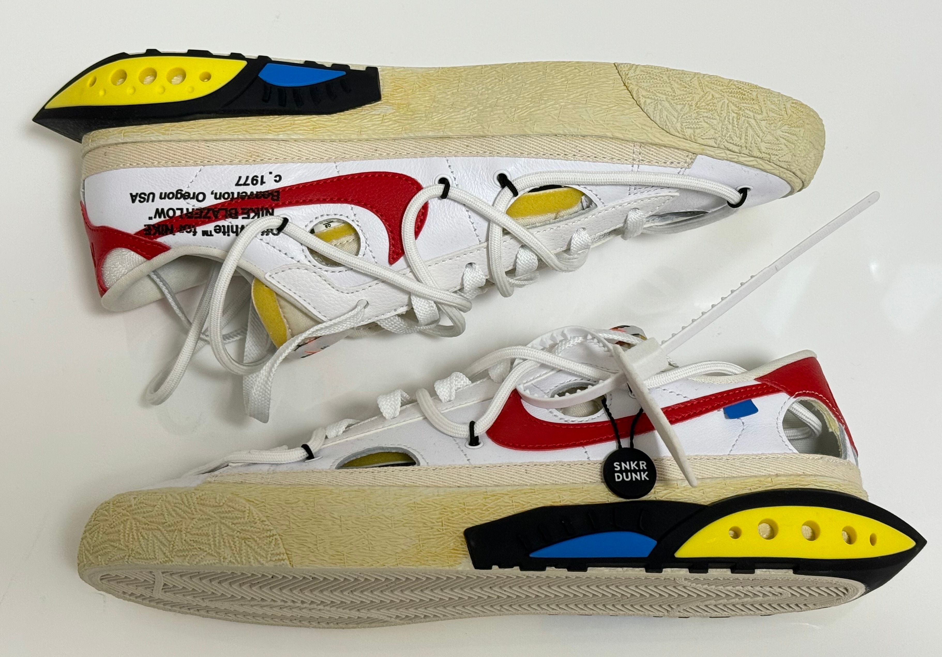 Off-White × Nike Blazer Low "White and University Red"
