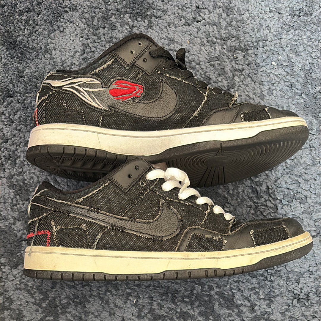 ウェイステッドユース × ナイキ SB ダンク ロー "ブラックデニム" / ヴェルディ