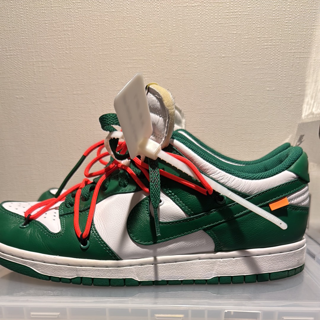 Off-White × Nike Dunk Low "White/Pine Green"