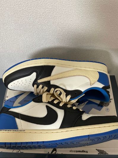 Travis Scott × fragment design × Nike Air Jordan 1 Low OG SP "Military Blue"