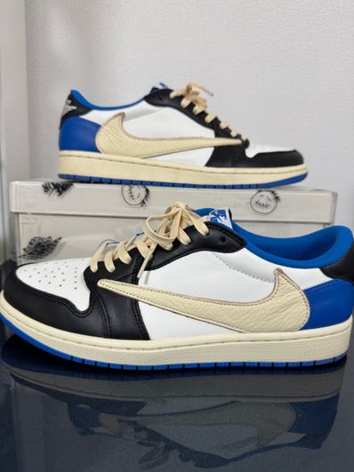 Travis Scott × fragment design × Nike Air Jordan 1 Low OG SP "Military Blue"