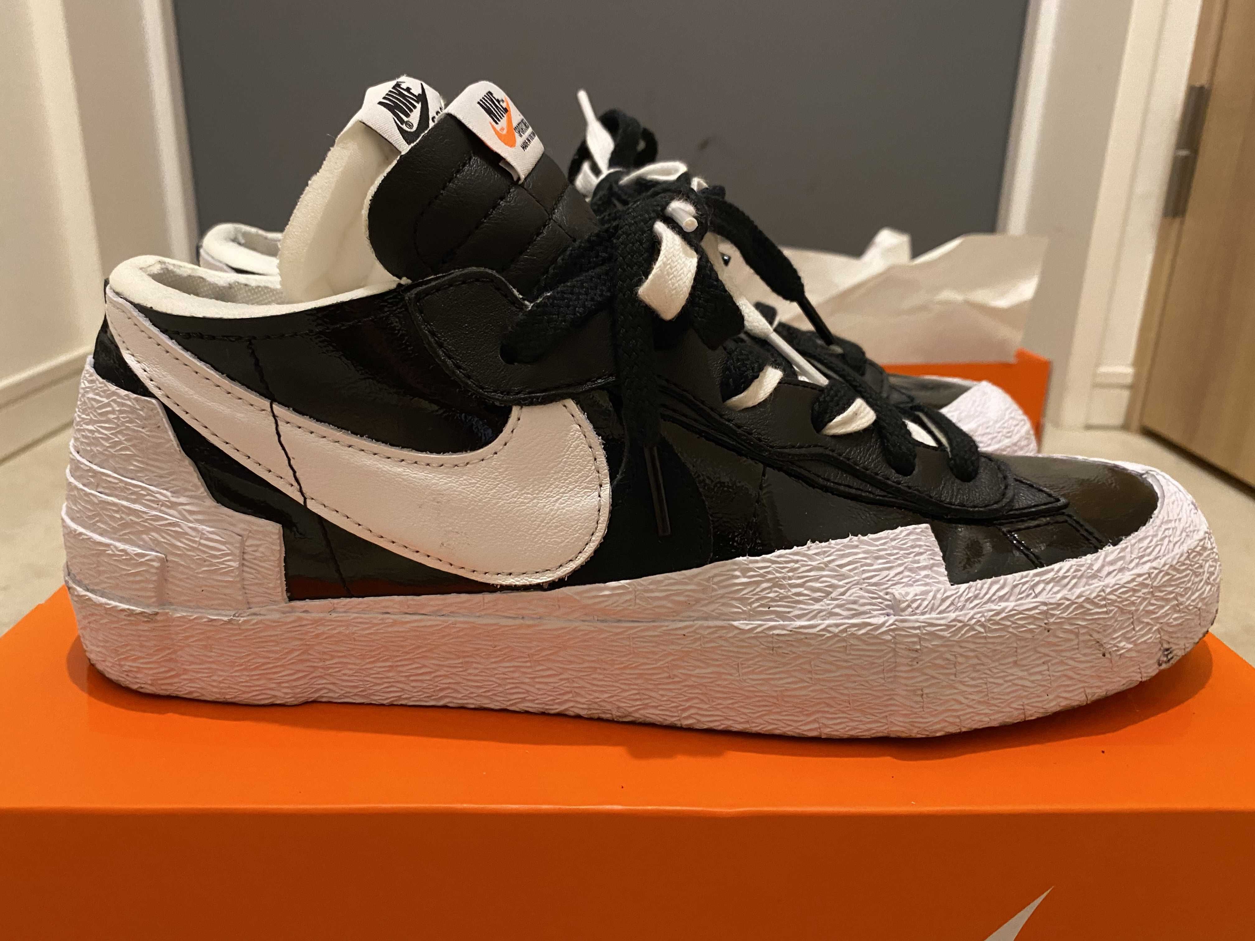 sacai × Nike Blazer Low "Black Patent Leather"