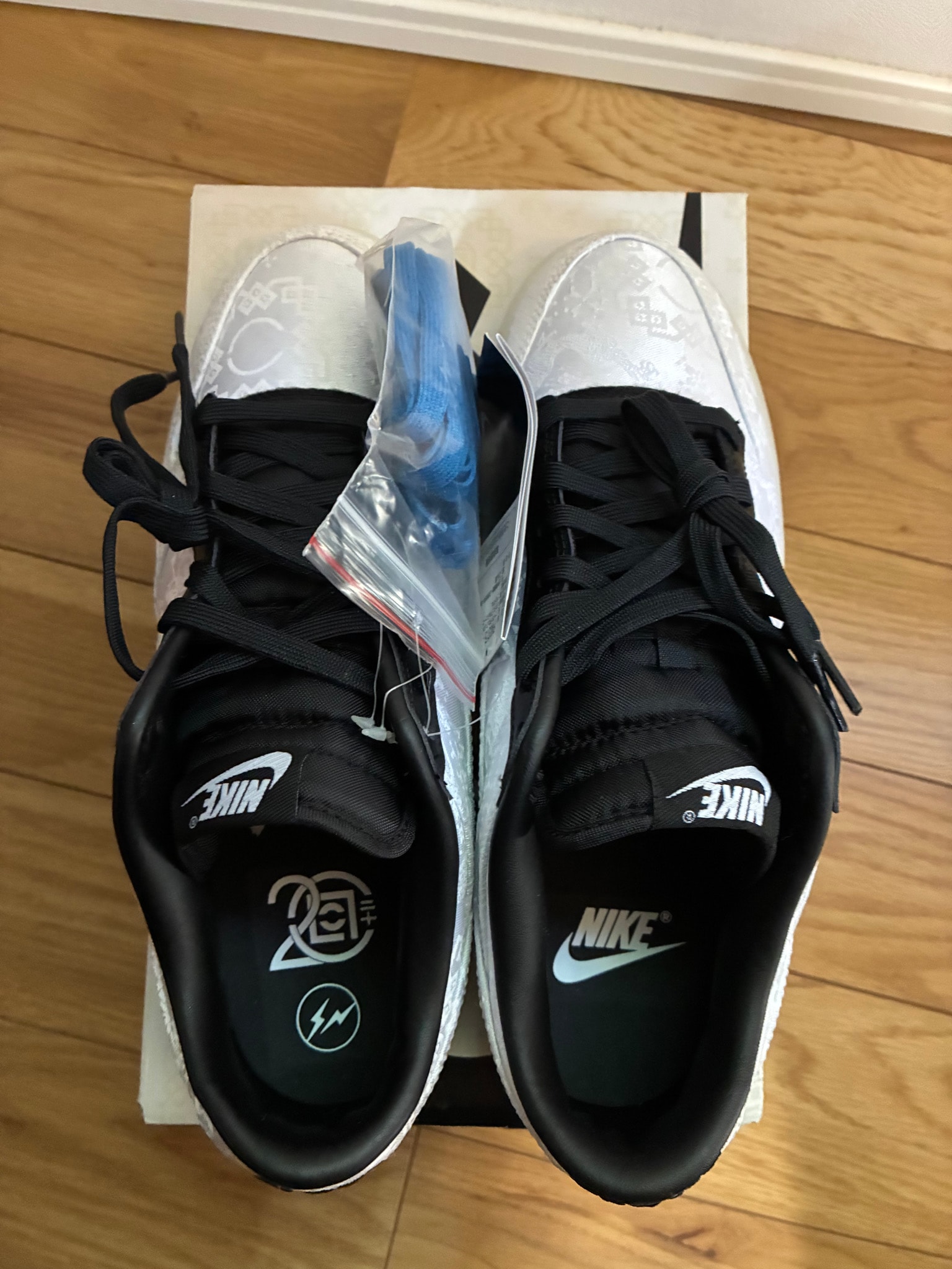 CLOT × fragment design × Nike Dunk Low "Black and White"