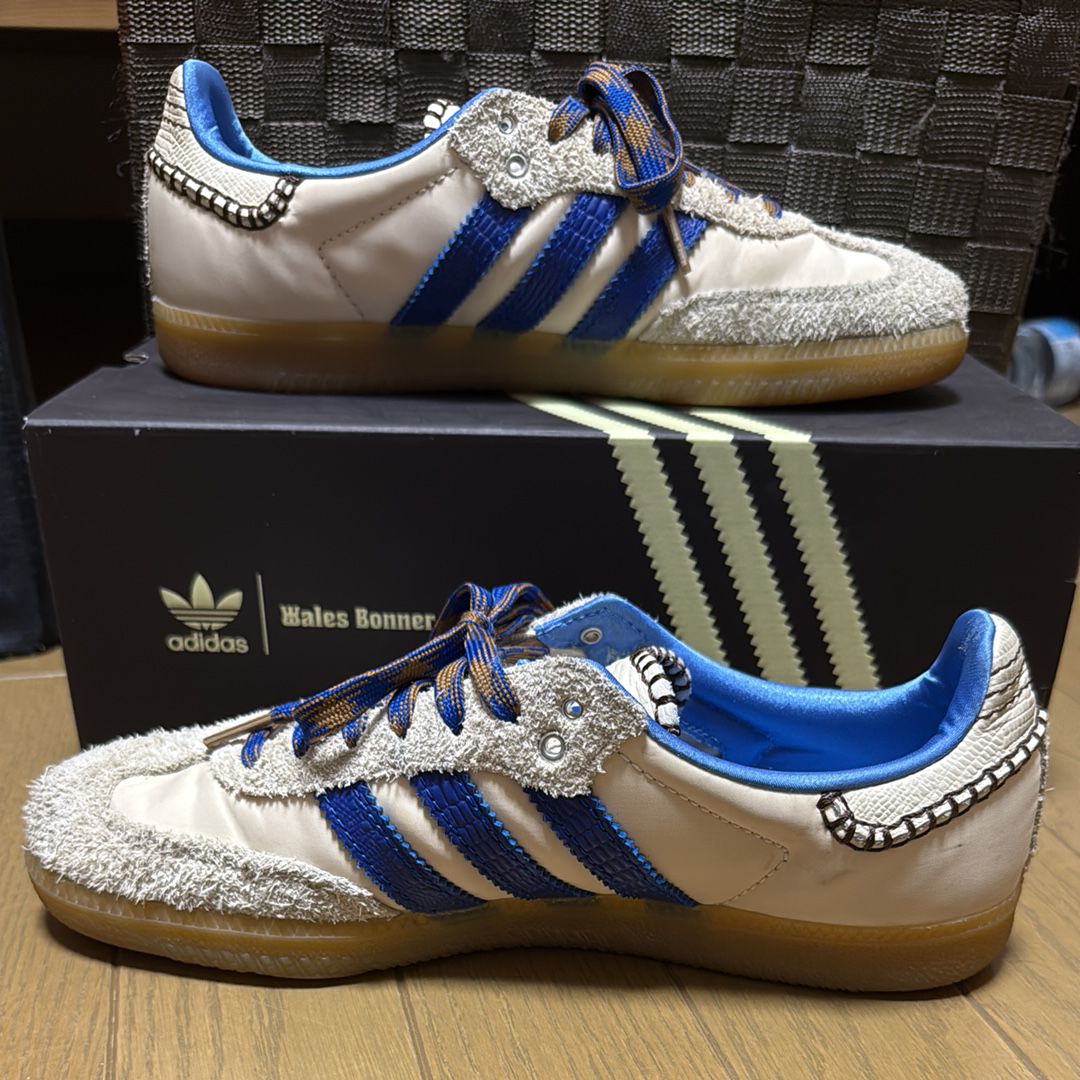 Wales Bonner × adidas Nylon Samba "Wonder Clay/Team Royal Blue/Wonder White"