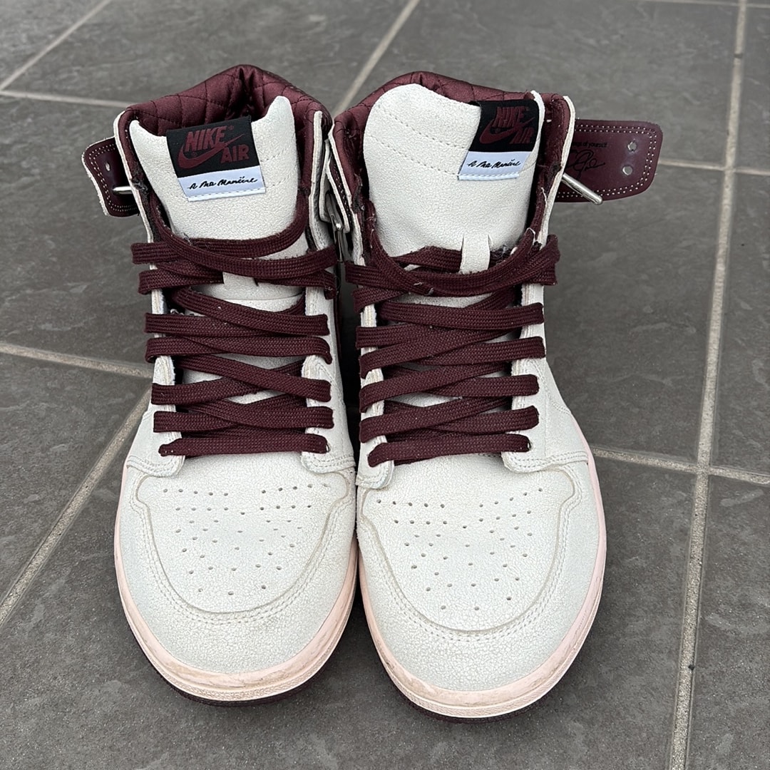 A Ma Maniere × Nike Air Jordan 1 Retro High OG "Sail and Burgundy"