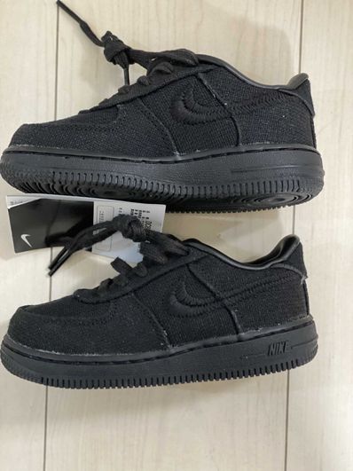 Stussy × Nike TD Air Force 1 Low "Triple Black"