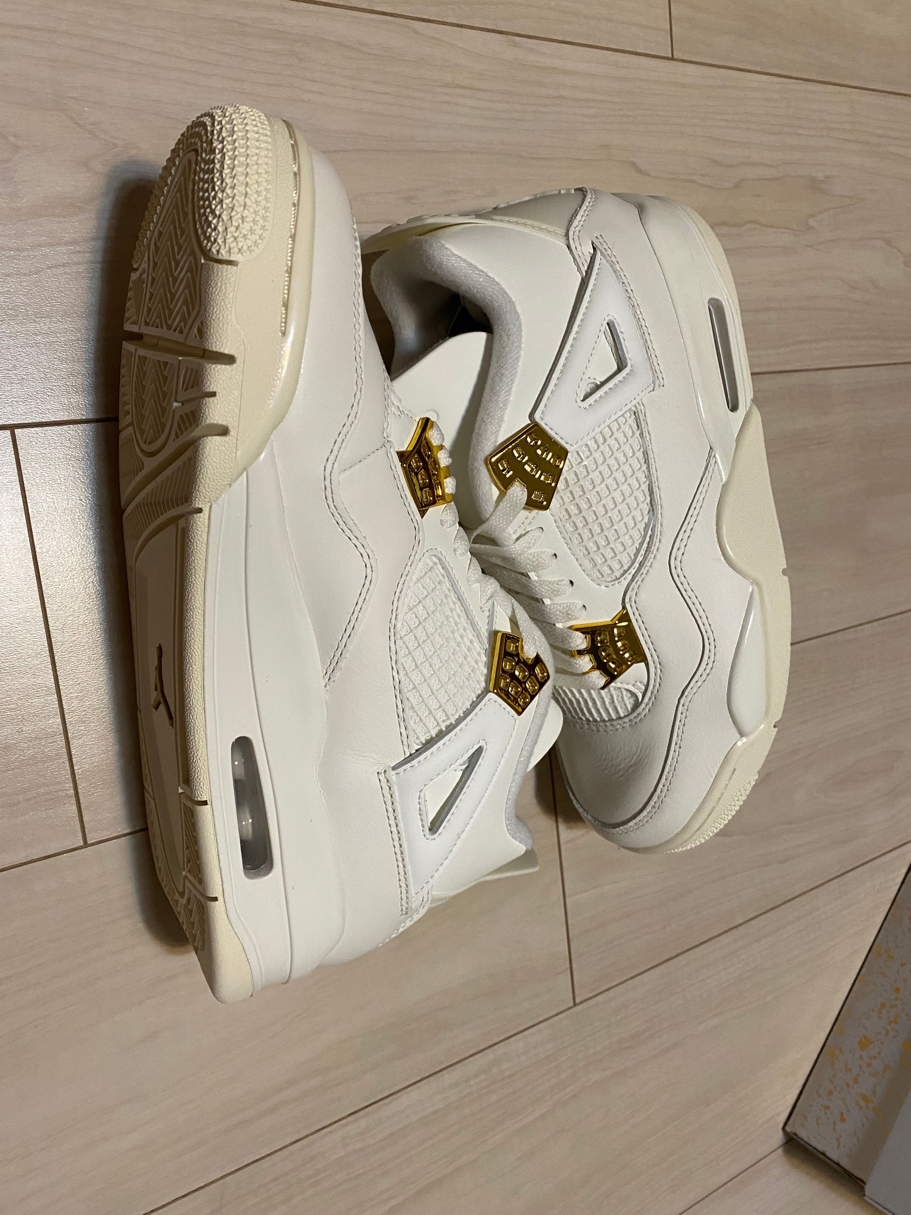 Nike Women's Air Jordan 4 Retro "White & Gold"