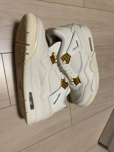 Nike Women's Air Jordan 4 Retro "White & Gold"