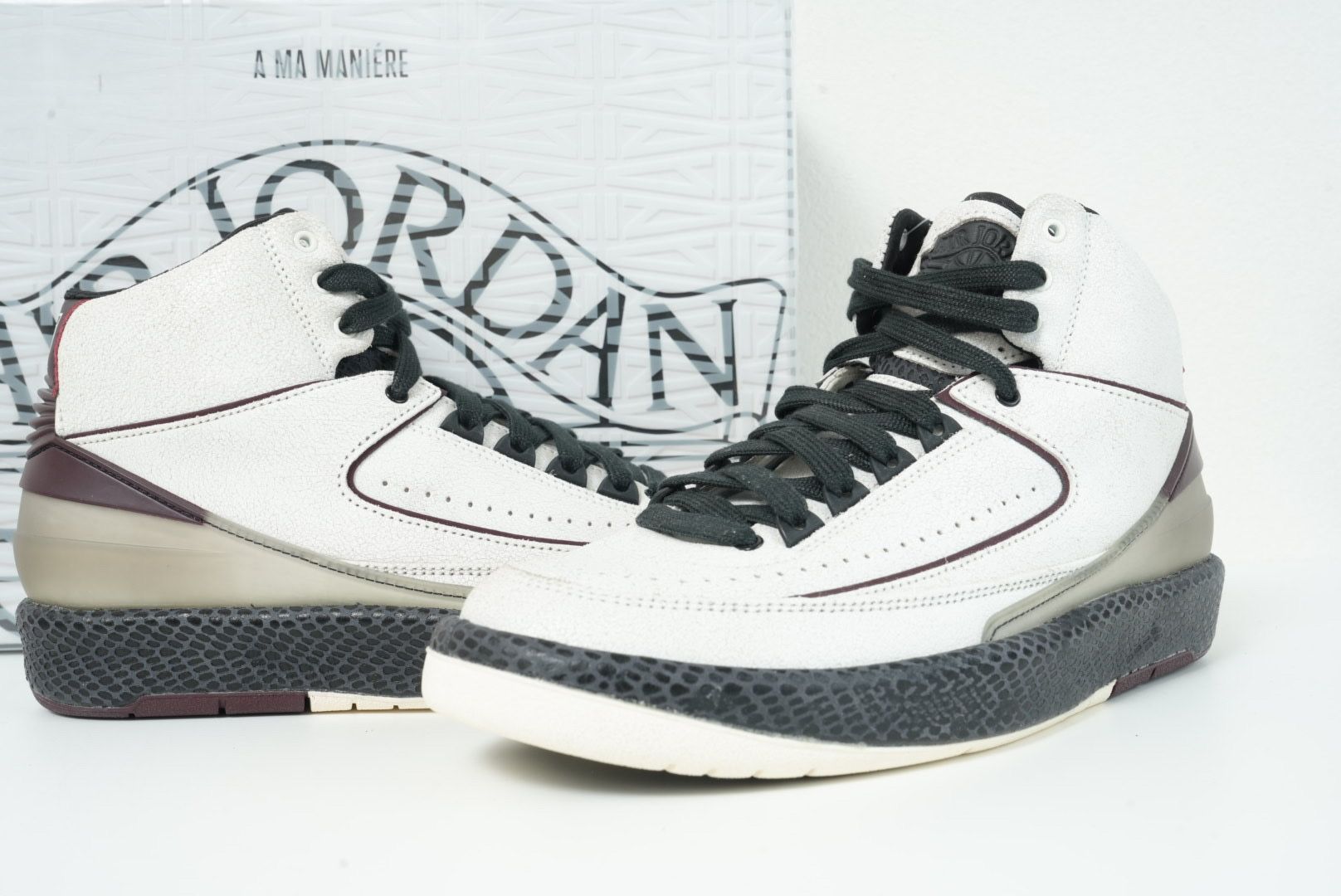 A Ma Maniere × Nike Air Jordan 2 "Airness/Sail and Burgundy"