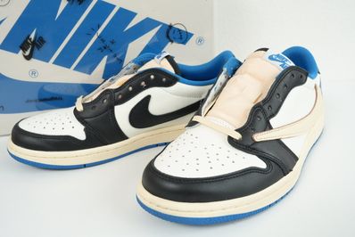 Travis Scott × fragment design × Nike Air Jordan 1 Low OG SP "Military Blue"