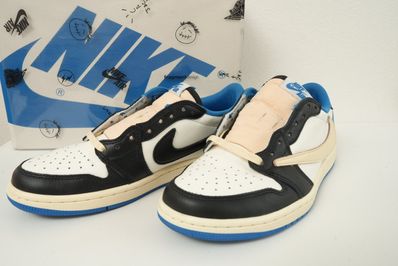 Travis Scott × fragment design × Nike Air Jordan 1 Low OG SP "Military Blue"