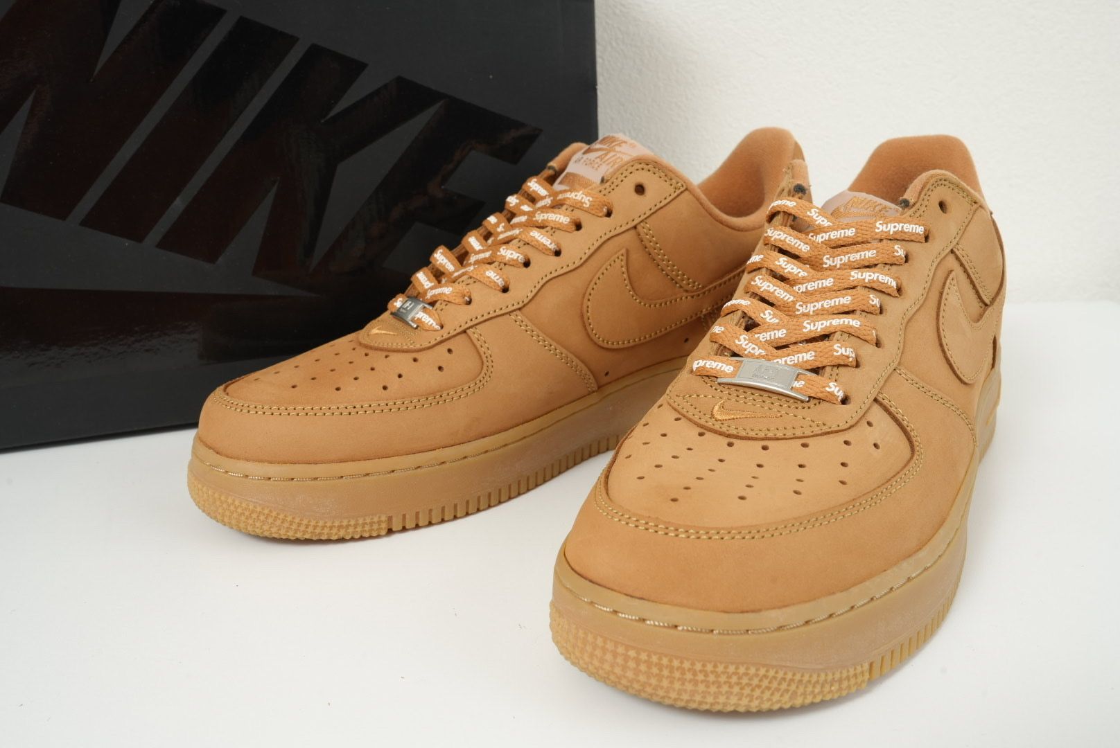 Supreme × Nike Air Force 1 Low "Flax/Wheat"