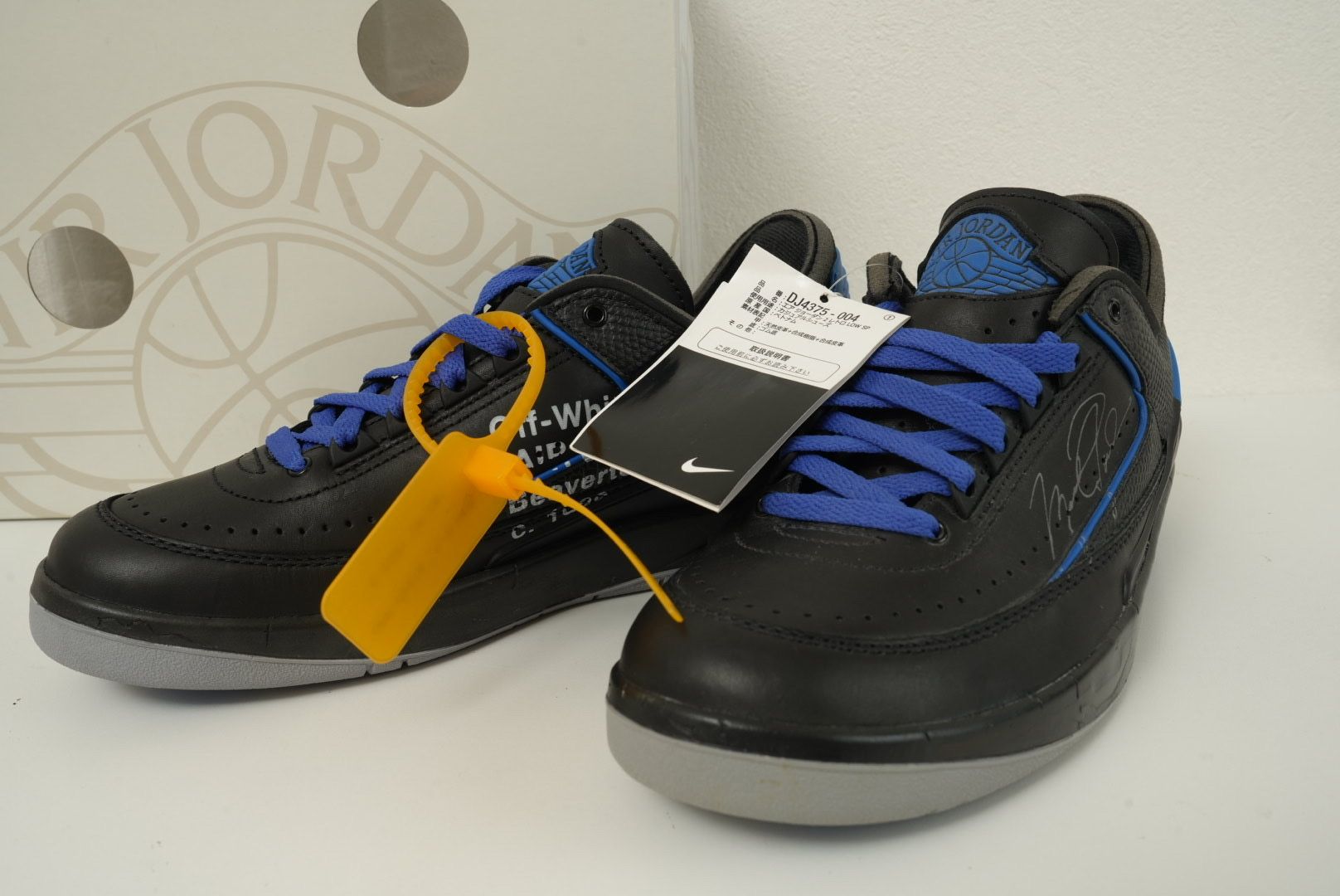 Off-White × Nike Air Jordan 2 Low "Black and Varsity Royal"