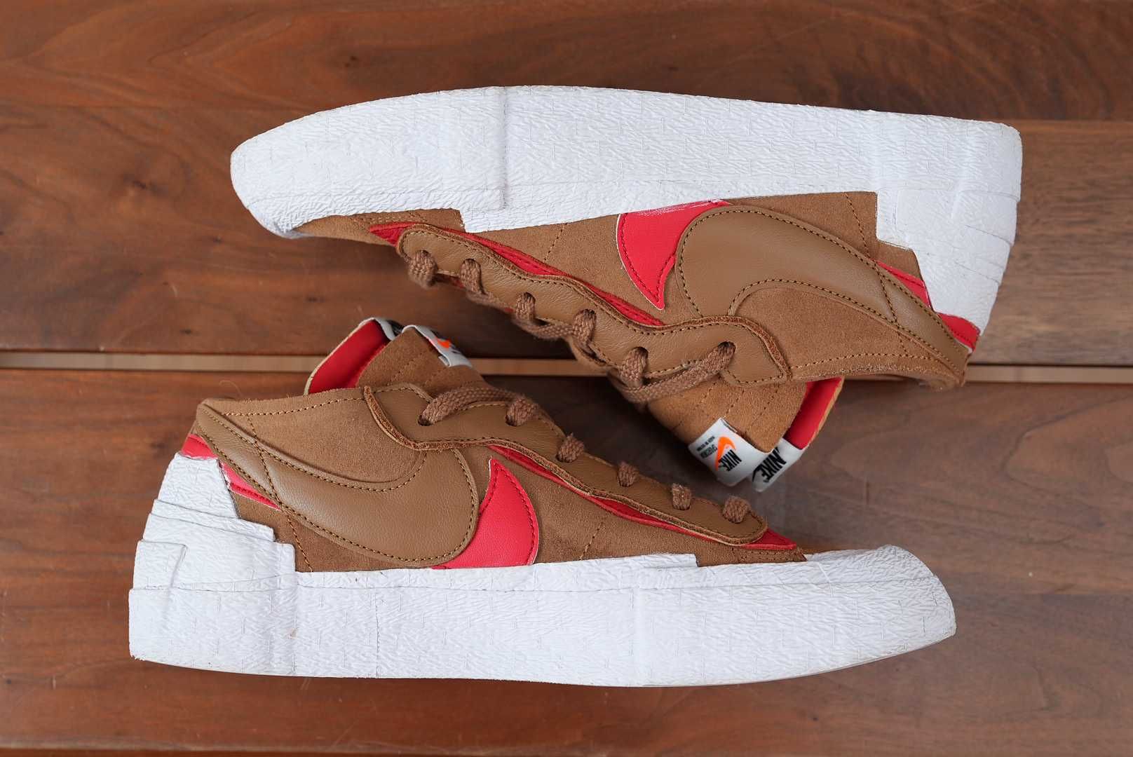 SACAI × NIKE BLAZER LOW "BRITISH TAN"
