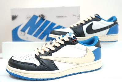 Travis Scott × fragment design × Nike Air Jordan 1 Low OG SP "Military Blue"
