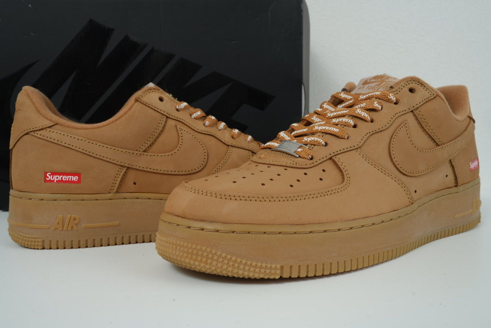 Supreme × Nike Air Force 1 Low "Flax/Wheat"
